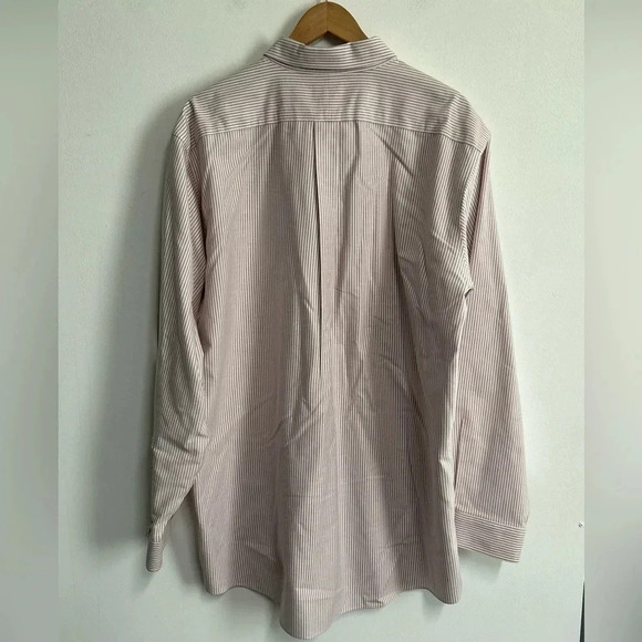 L.L. Bean Men's 18-37 Pin Stripe Long Sleeve Shirt Wrinkle Resistant Cotton - Picture 5 of 16